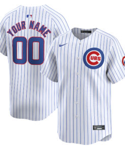 Youth Chicago Cubs White Home Limited Custom Jersey