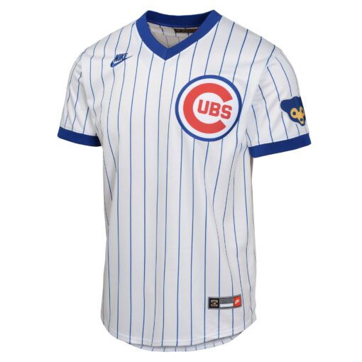 Youth Chicago Cubs White Limited Cooperstown Collection Jersey - Image 2