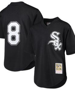 Youth Chicago White Sox Bo Jackson Mitchell & Ness Black Cooperstown Collection Mesh Batting Practice Jersey