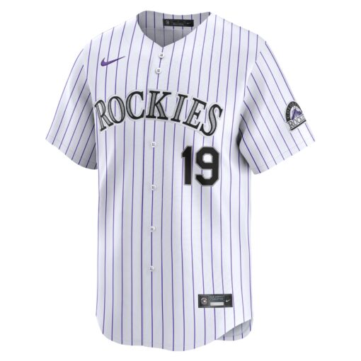 Youth Colorado Rockies Charlie Blackmon White Home Limited Player Jersey - Image 2