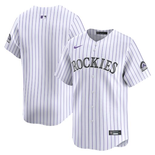 Youth Colorado Rockies White Home Limited Jersey