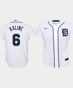 Youth Detroit Tigers 6 Al Kaline Home White Jersey Jersey