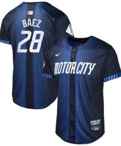 Youth Detroit Tigers Javier Baez Navy 2024 City Connect Limited Jersey