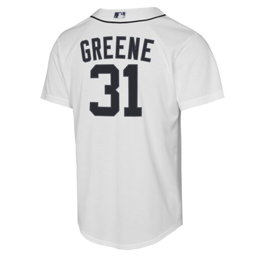 Youth Detroit Tigers Riley Greene White Home Player Jersey - Image 3