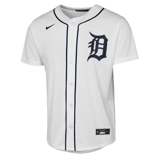 Youth Detroit Tigers Riley Greene White Home Player Jersey - Image 2