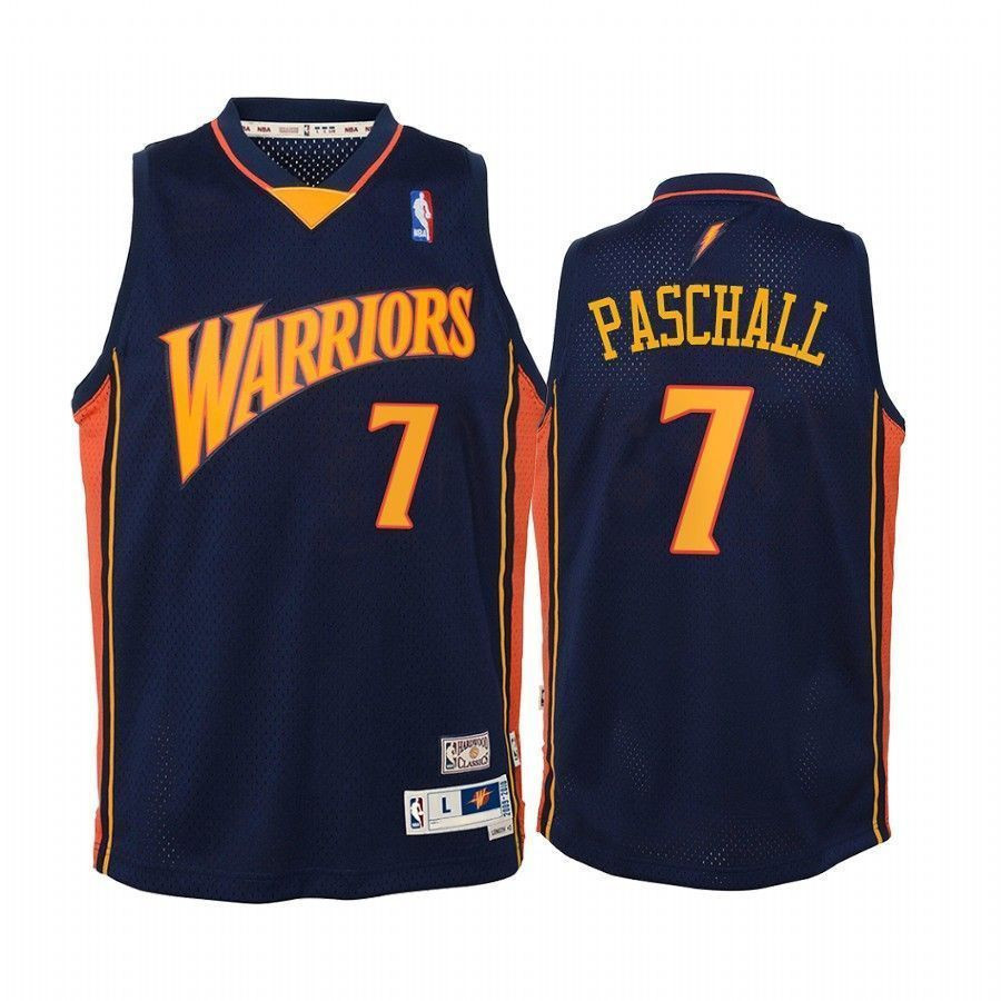 Youth Eric Paschall Golden State Warriors Hardwood Classics Jersey - Navy - JS678
