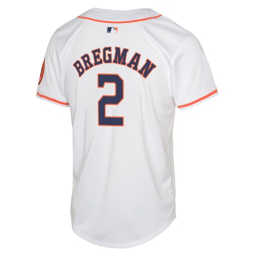 Youth Houston Astros Alex Bregman White Home Limited Jersey - Image 3