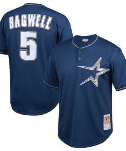 Youth Houston Astros Jeff Bagwell Mitchell & Ness Navy Cooperstown Collection Mesh Batting Practice Jersey