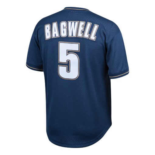 Youth Houston Astros Jeff Bagwell Mitchell & Ness Navy Cooperstown Collection Mesh Batting Practice Jersey - Image 3