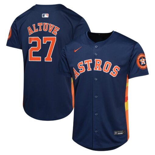 Youth Houston Astros Jose Altuve Navy Alternate Limited Player Jersey