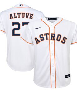 Youth Houston Astros Jose Altuve White Alternate Player Jersey