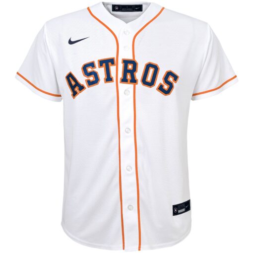 Youth Houston Astros Jose Altuve White Alternate Player Jersey - Image 2