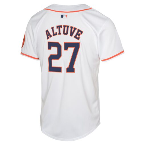 Youth Houston Astros Jose Altuve White Home Limited Player Jersey - Image 3