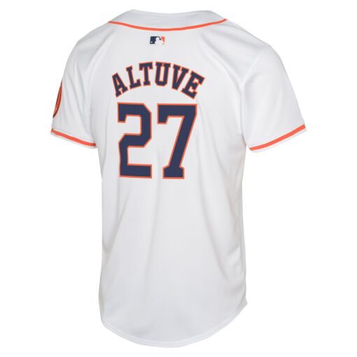 Youth Houston Astros Jose Altuve White Home Limited Player Jersey - Image 3
