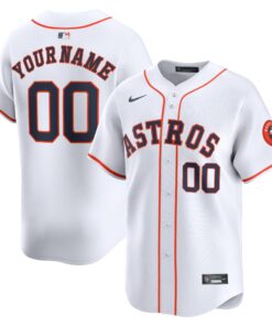Youth Houston Astros White Home Limited Custom Jersey