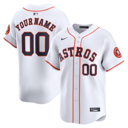 Youth Houston Astros White Home Limited Custom Jersey
