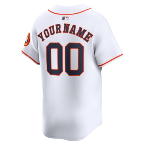 Youth Houston Astros White Home Limited Custom Jersey - Image 3