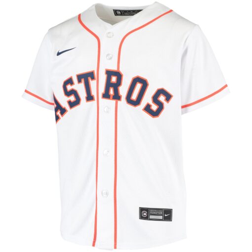 Youth Houston Astros White Home Team Jersey - Image 2