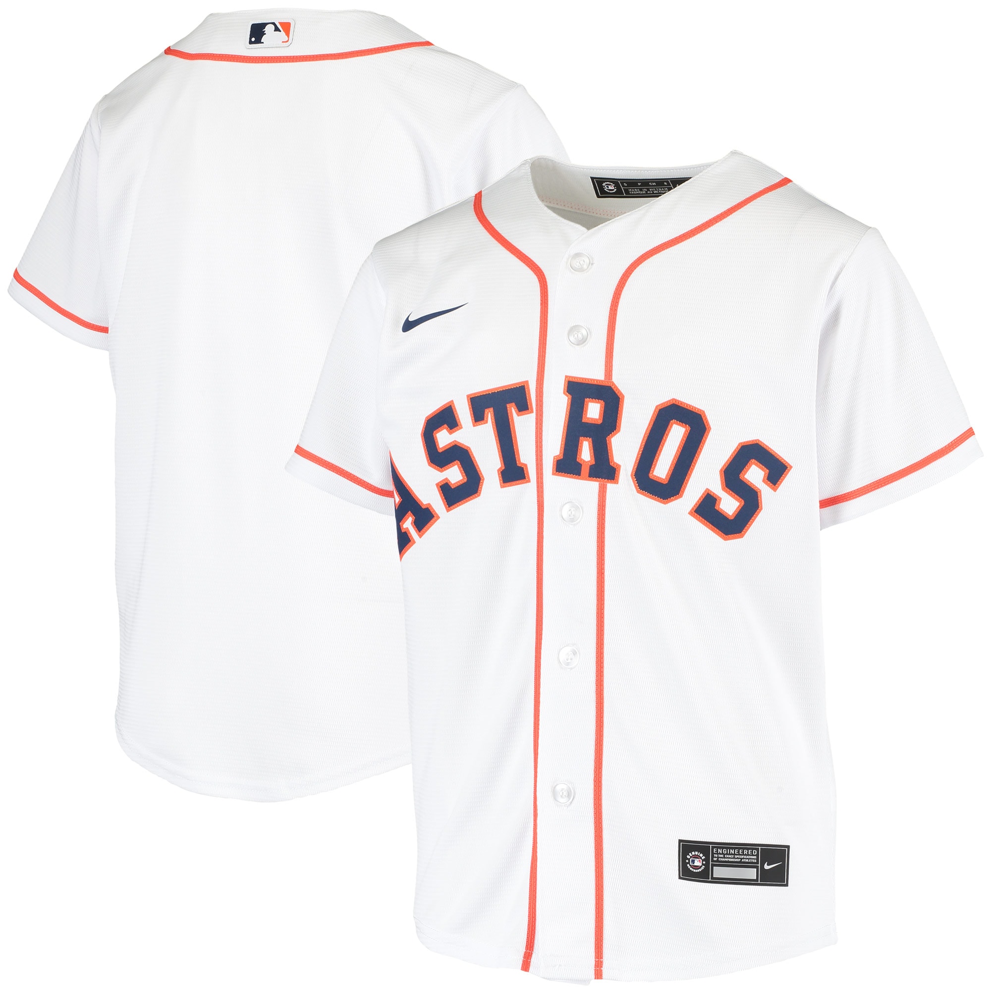Youth Houston Astros White Home Team Jersey