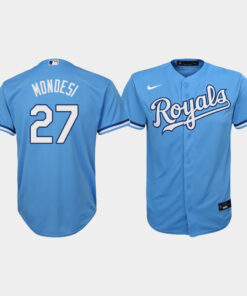 Youth Kansas City Royals Adalberto Mondesi 27 Light Blue Alternate Jersey Jersey