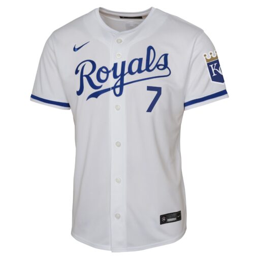 Youth Kansas City Royals Bobby Witt Jr. White Home Limited Player Jersey - Image 2