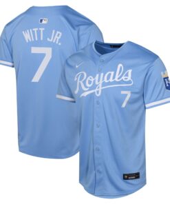 Youth Kansas City Royals Bobby Witt Light Blue Alternate Limited Player Jersey