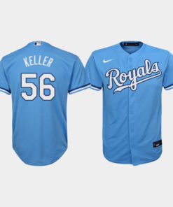 Youth Kansas City Royals Brad Keller 56 Light Blue Alternate Jersey Jersey