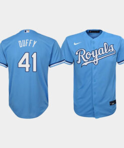 Youth Kansas City Royals Danny Duffy 41 Light Blue Alternate Jersey Jersey