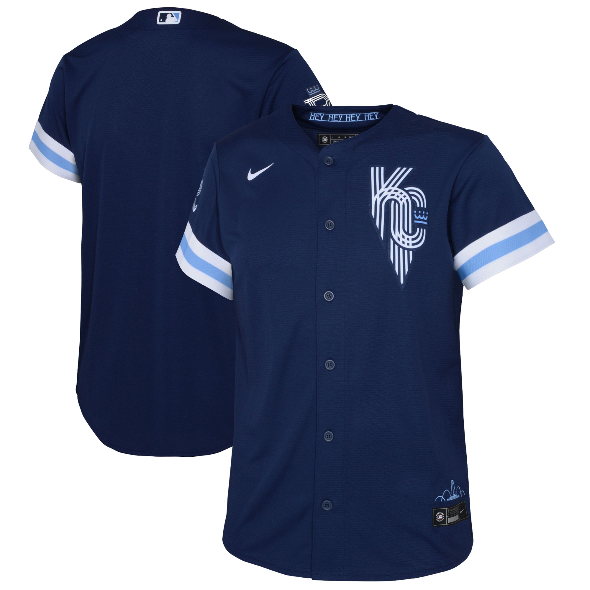 Youth Kansas City Royals Navy City Connect Jersey
