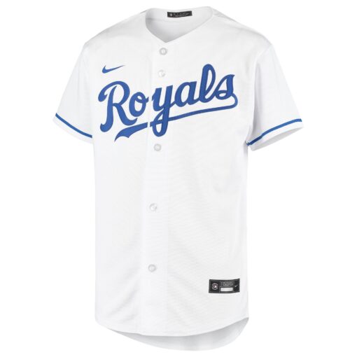 Youth Kansas City Royals White Home Team Jersey - Image 2