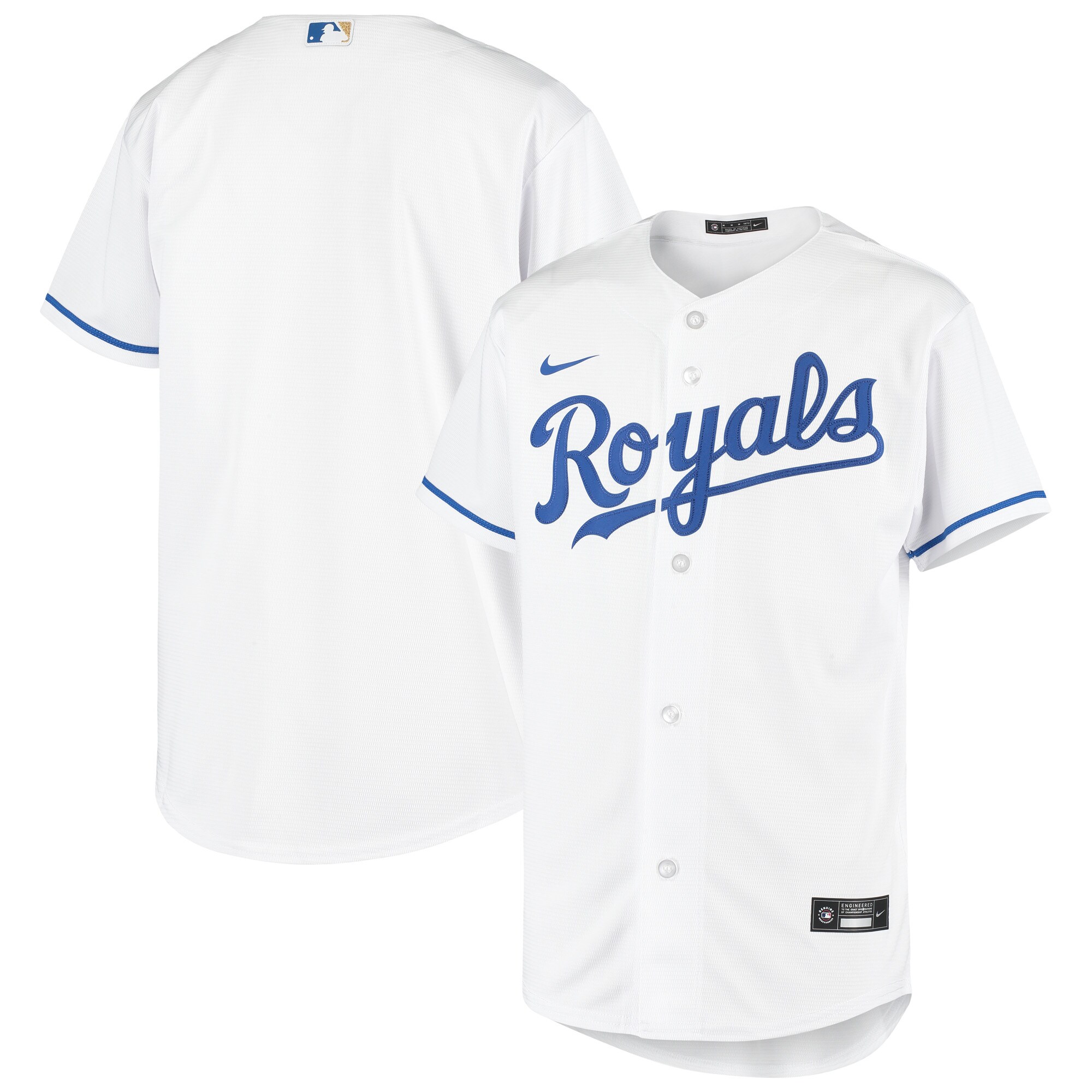 Youth Kansas City Royals White Home Team Jersey