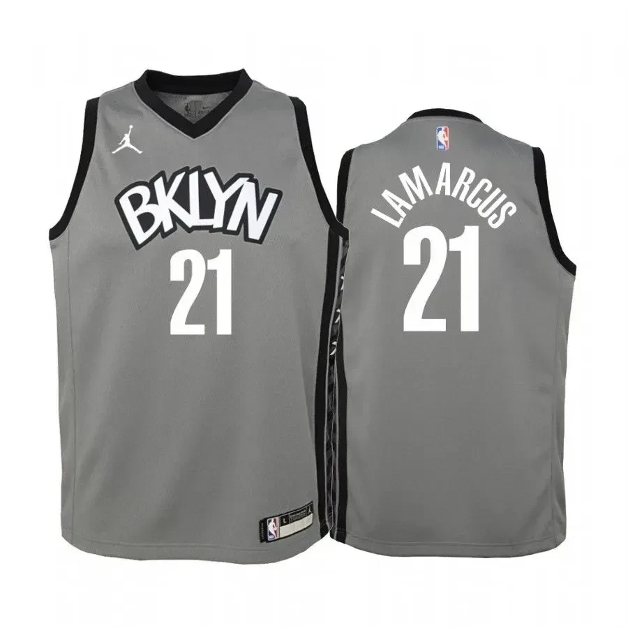 Youth Lamarcus Aldridge Brooklyn Nets Gray Statet Edition Jersey - JS617