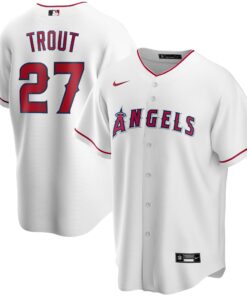 Youth Los Angeles Angels Mike Trout White Alternate Player Jersey