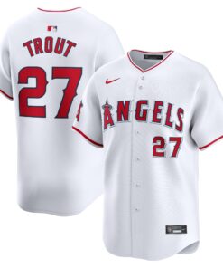 Youth Los Angeles Angels Mike Trout White Home Limited Player Jersey