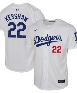 Youth Los Angeles Dodgers Clayton Kershaw White Home Limited Jersey