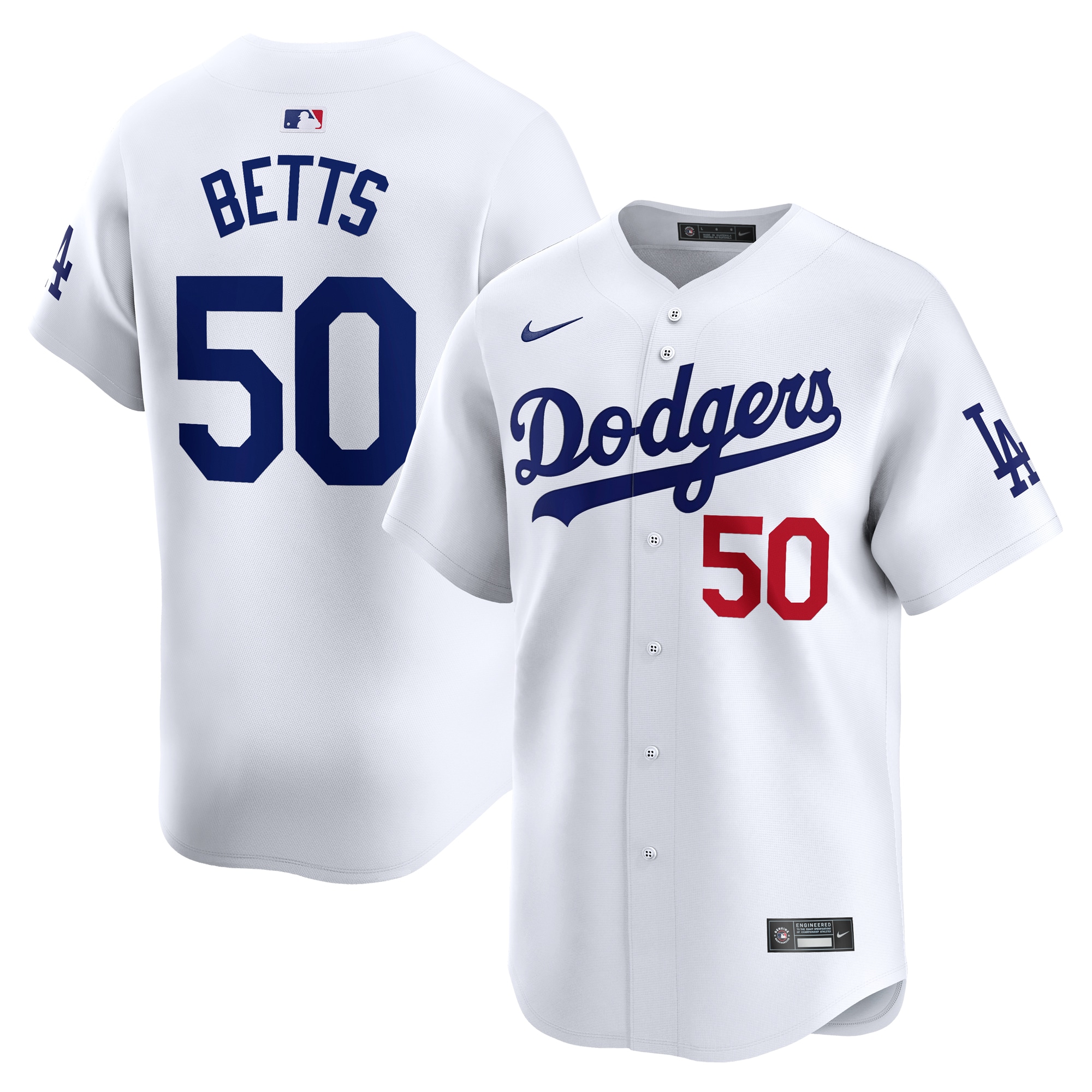 Youth Los Angeles Dodgers Mookie Betts White Home Limited Player Jersey