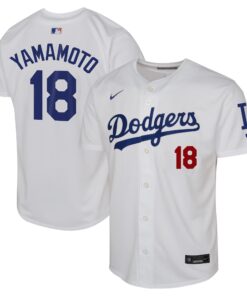 Youth Los Angeles Dodgers Yoshinobu Yamamoto White Home Limited Player Jersey