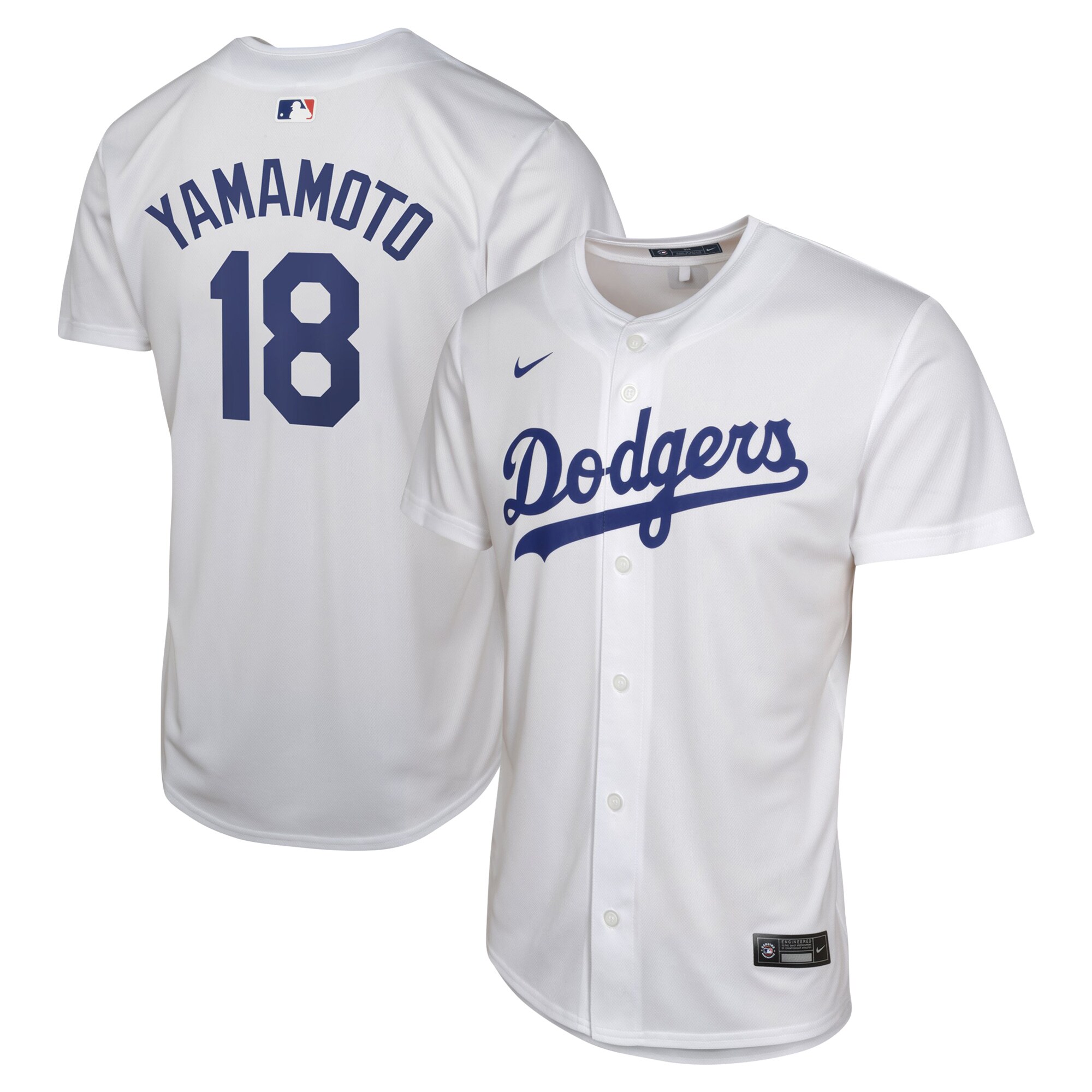 Youth Los Angeles Dodgers Yoshinobu Yamamoto White Home Player Jersey
