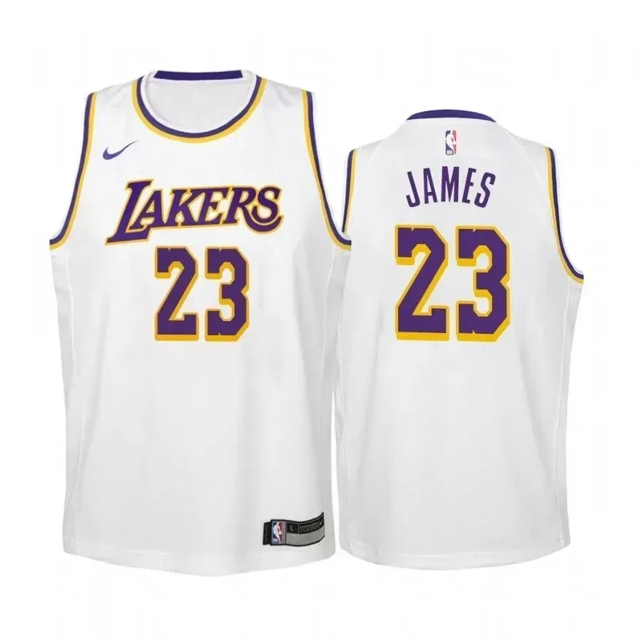 Youth Los Angeles Lakers Lebron James 23 Association Jersey - JS937
