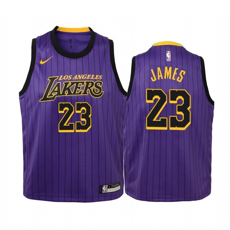 Youth Los Angeles Lakers Lebron James 23 City Jersey - JS121