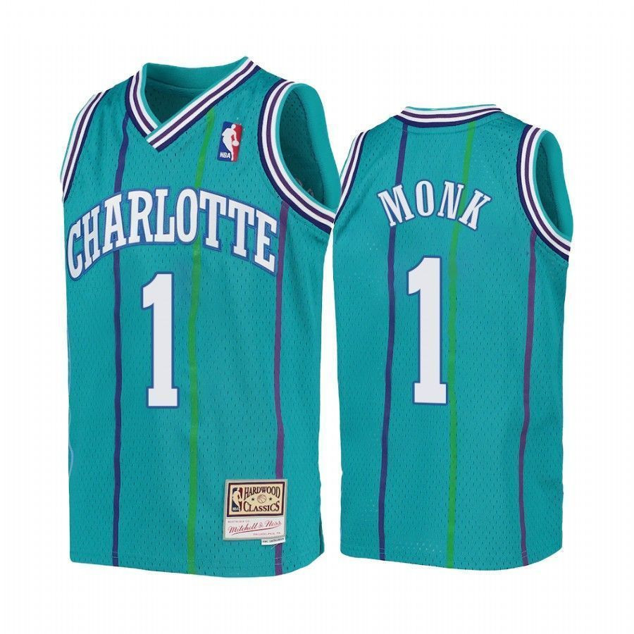 Youth Malik Monk Charlotte Hornets Teal Hardwood Classics Jersey - JS391