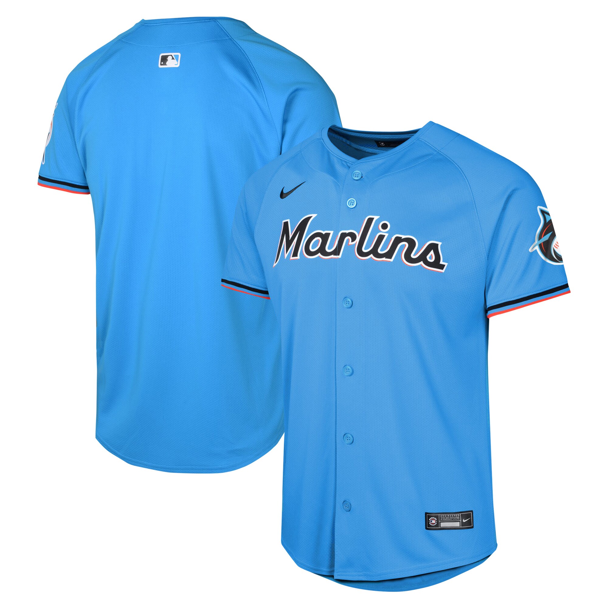 Youth Miami Marlins Blue Alternate Limited Jersey
