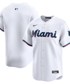 Youth Miami Marlins White Home Limited Jersey
