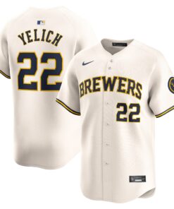 Youth Milwaukee Brewers Christian Yelich Cream Home Limited Player Jersey