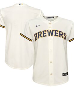Youth Milwaukee Brewers Cream Home Team Jersey