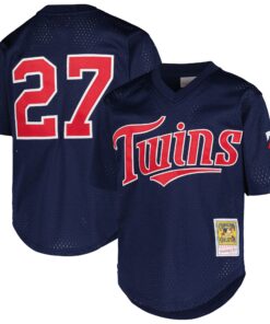 Youth Minnesota Twins David Ortiz Mitchell & Ness Navy Cooperstown Collection Mesh Batting Practice Jersey