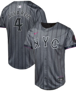 Youth New York Mets Francisco Alvarez Graphite 2024 City Connect Limited Player Jersey
