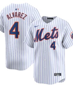 Youth New York Mets Francisco Alvarez White Home Limited Player Jersey