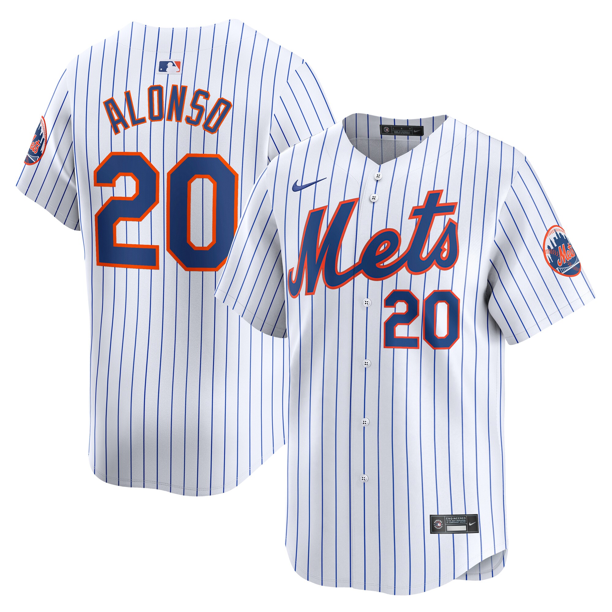 Youth New York Mets Pete Alonso White Home Limited Player Jersey