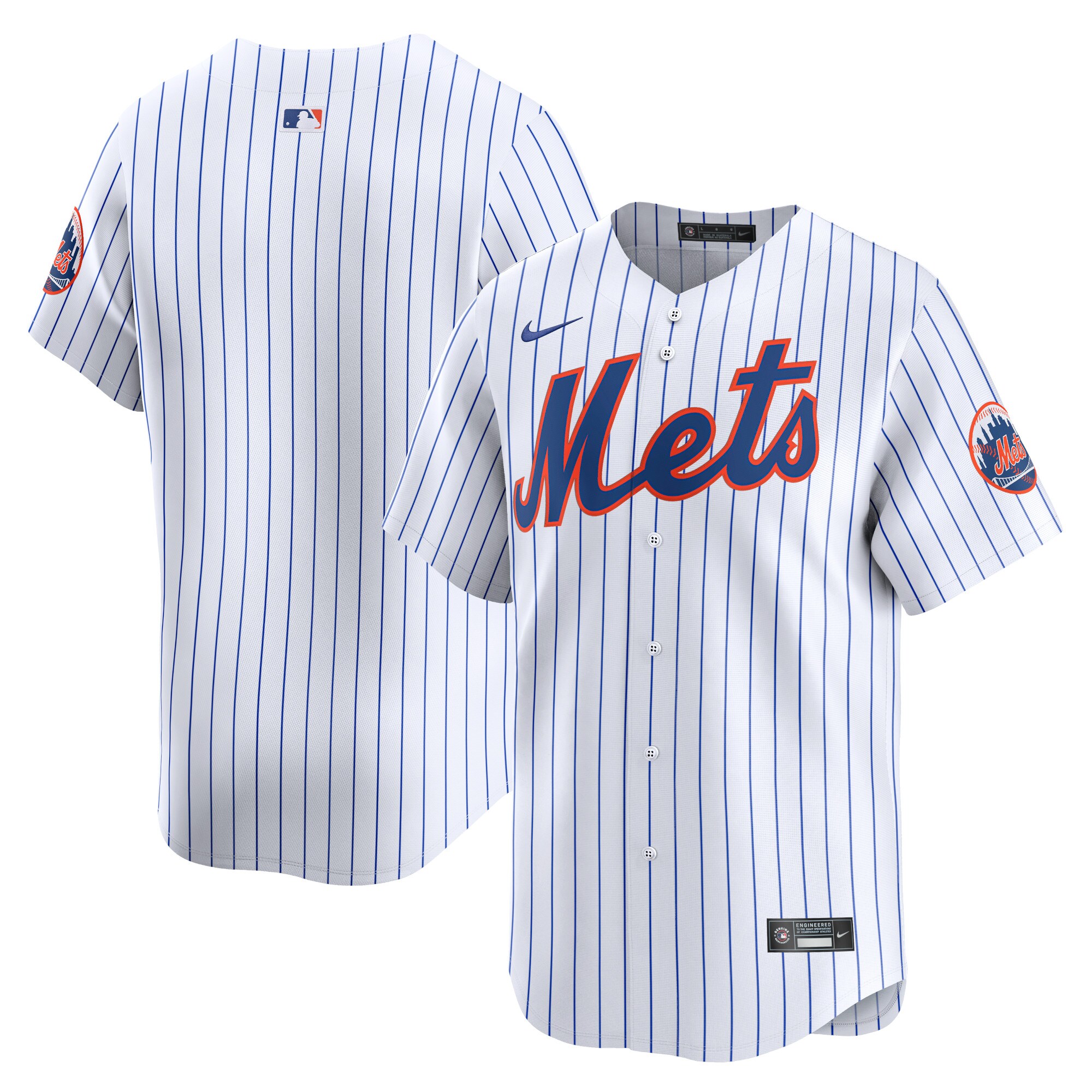 Youth New York Mets White Home Limited Jersey